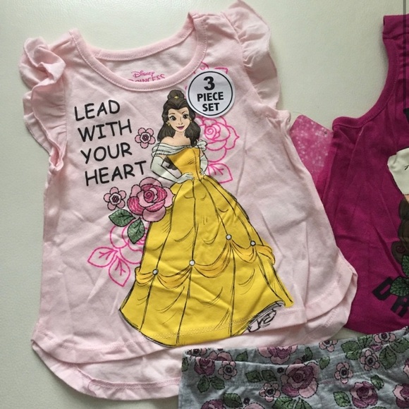 Disney Princess Belle Super Cute Pink Barbie Style 3-pieces Set 6200 - Picture 2 of 4